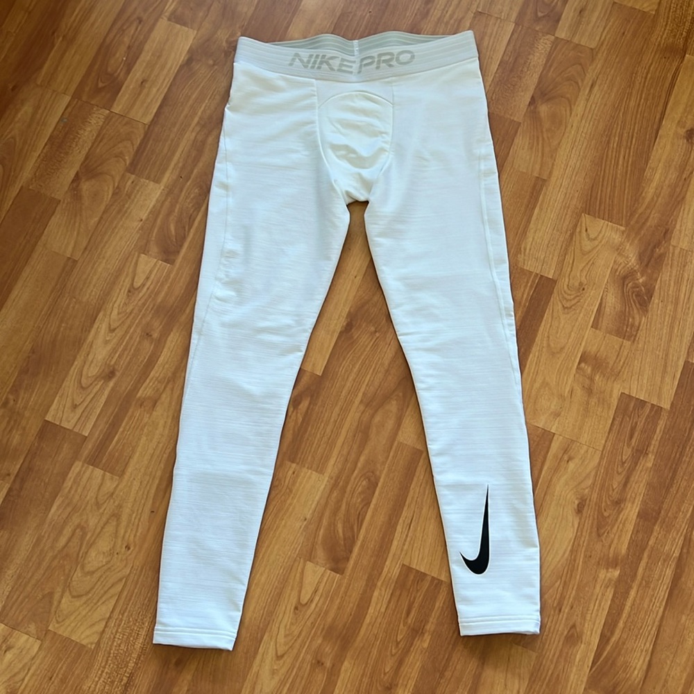 Men's Nike Pro Warm Tights Full Length Tight Fit - Large